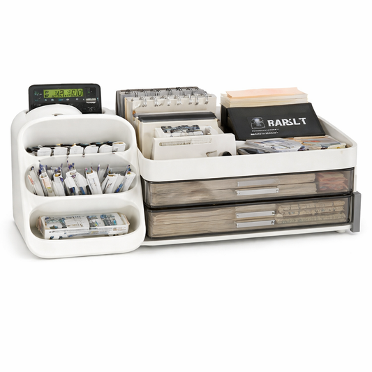 Luxury Cosmetic Box with Makeup Brush Organiser – Multi-Drawer Vanity Storage Organizer - Habitt