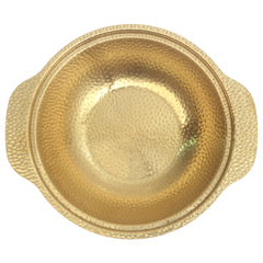 Gold Snowflake Bowl – Textured Metal Finish (20cm & 24cm)