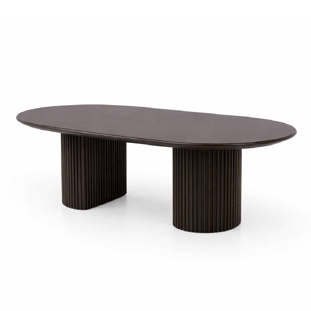 Oaklin 6-Seater Oval Wooden Dining Table Set with Upholstered Chairs – Modern Luxury Dining Furniture - Habitt