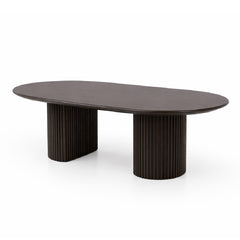Oaklin 6-Seater Oval Wooden Dining Table Set with Upholstered Chairs – Modern Luxury Dining Furniture - Habitt