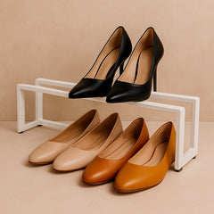 Edge Shoe Rack – Sleek Tiered Organizer for Heels & Flats