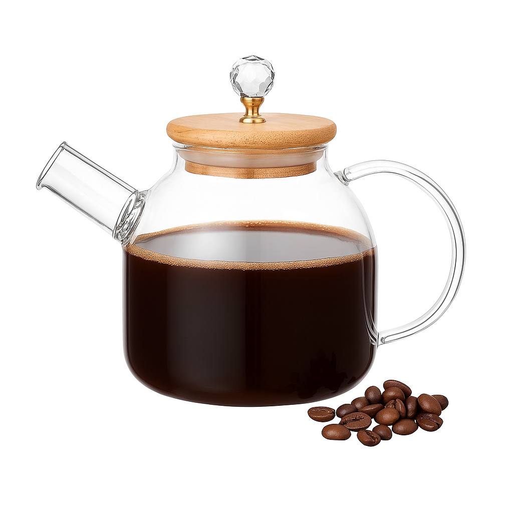 Stylish Glass Kettle with Golden Lid – 1 Litre & 1.5 Litre