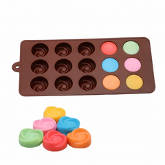 Silicone Spiral Chocolate Mold with 12 Cavities — Flexible, Non-Stick & Box Packed