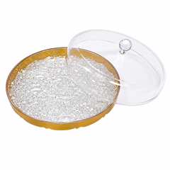 Round Crystal Dry Fruit Serving Dish with Lid – Small & Large