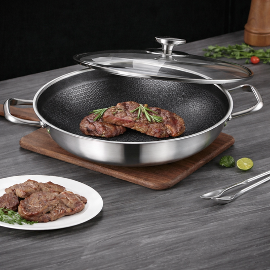 Stainless Steel Soup Pot – Deep Cooking Pot (24 cm / 28 cm / 30 cm)