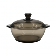 Smoke Glass Casserole with Lid – Heat-Resistant Cooking & Serving Dish (750 ml / 1 L / 1.5 L) - Habitt