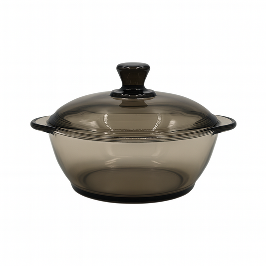 Smoke Glass Casserole with Lid – Heat-Resistant Cooking & Serving Dish (750 ml / 1 L / 1.5 L)