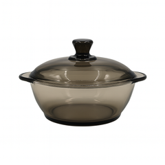 Smoke Glass Casserole with Lid – Heat-Resistant Cooking & Serving Dish (750 ml / 1 L / 1.5 L)