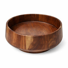 Woodgrain Harvest Basket | Handcrafted Wooden Bowl – 10.5 Inch Diameter