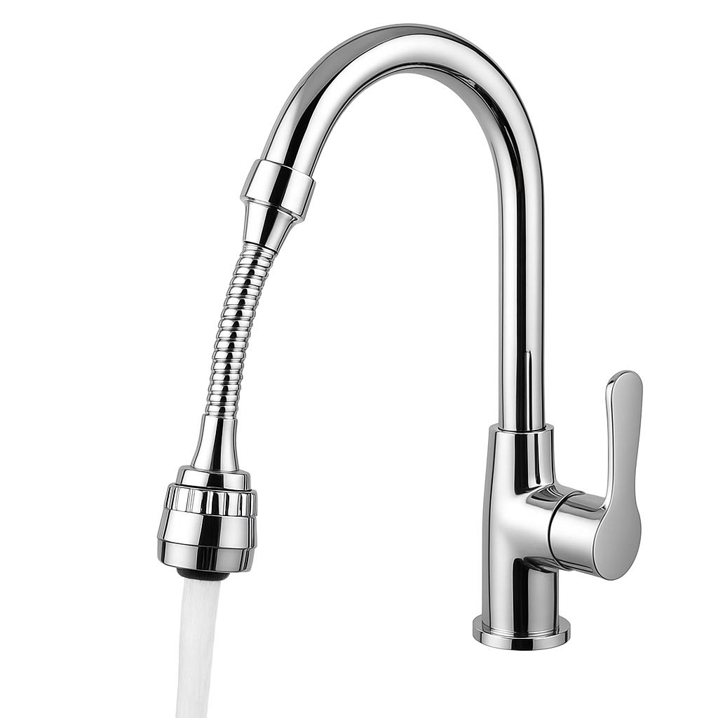 Turbo Flex 360° Shower Faucet Head for Easy Rotation, Dual Spray & Efficient Cleaning
