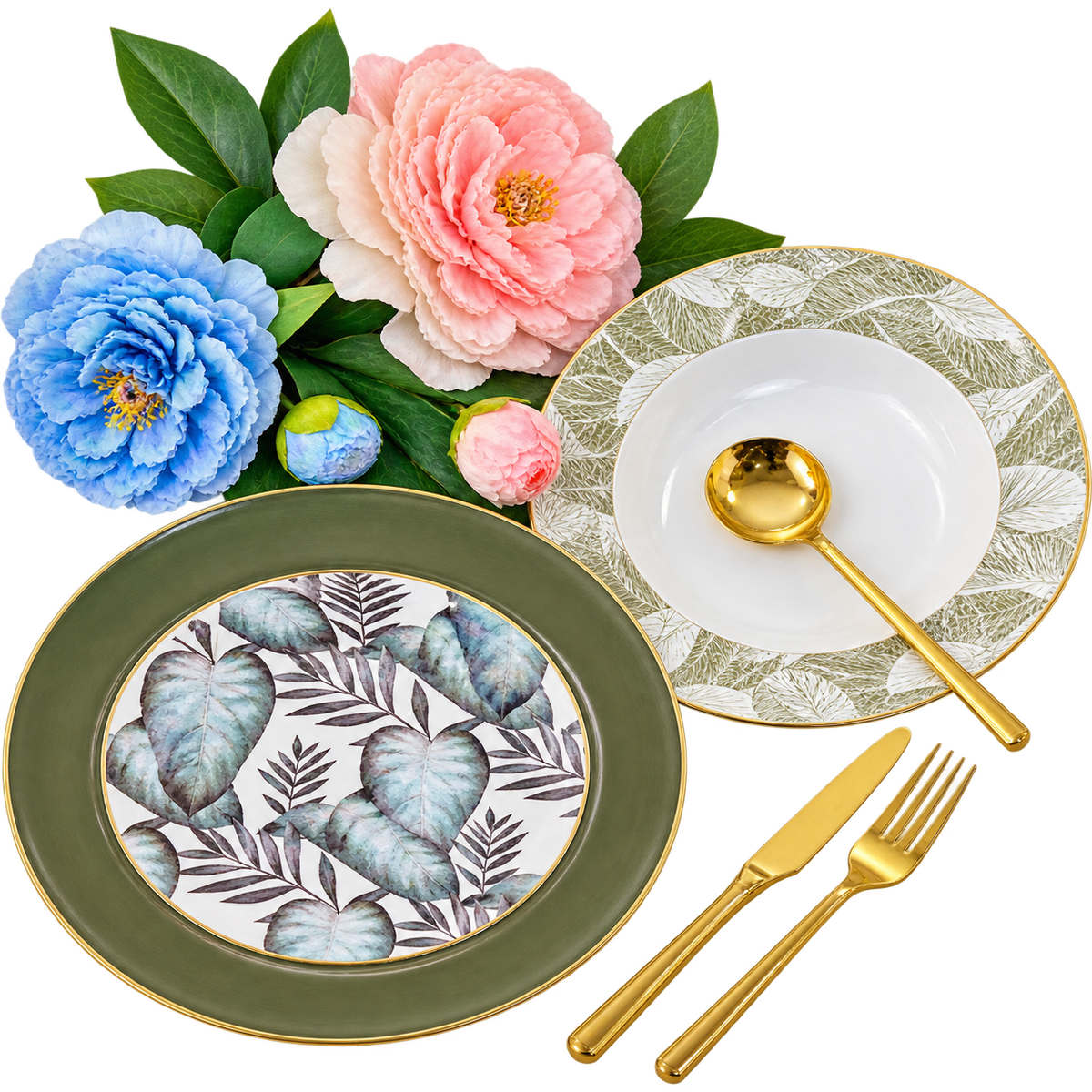 18 PCS Complete Plate Set – Luxury Dining Tableware Collection