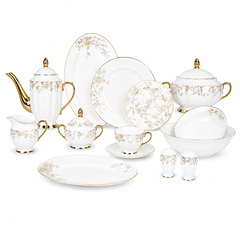 Majestic 65-Piece Dinner Set | Elegant Complete Dinnerware Collection