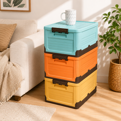 Large Folding Storage Box Assorted – Foldable Home Organizer for Clothes, Toys & Household Storage