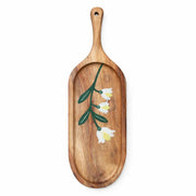Heritage Bloom Oval Platter – 11 Inch | Handcrafted Wooden Serving Platter - Habitt