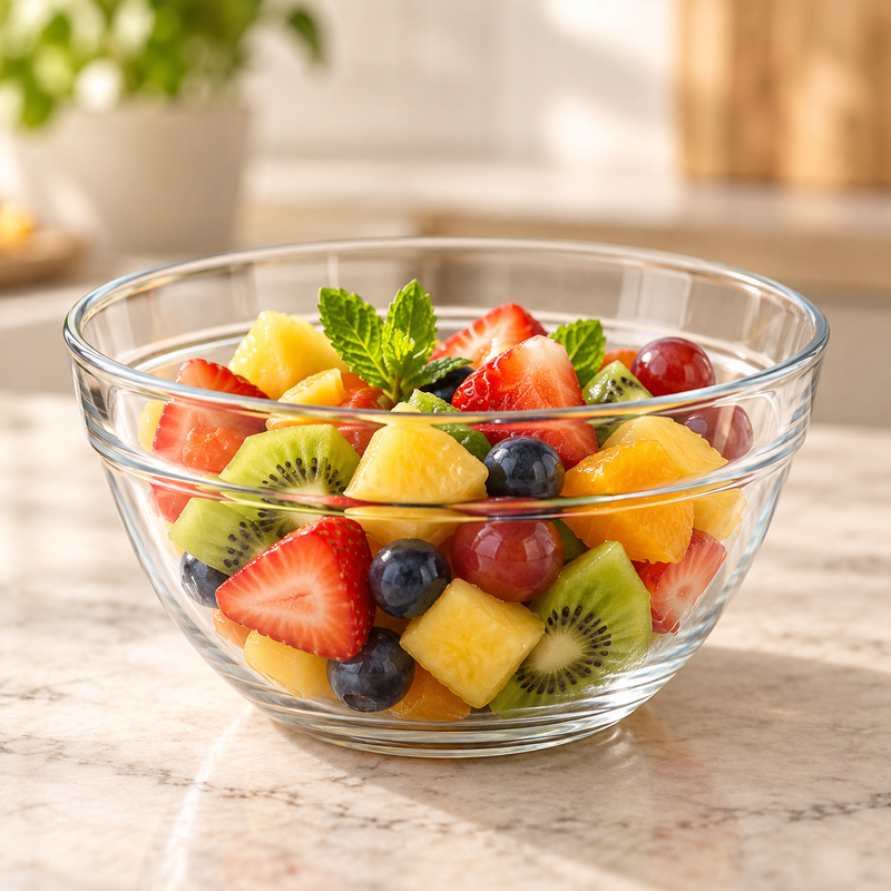 Clear Glass Bowl Set 940ml – 4-Piece Multipurpose Serving Bowls
