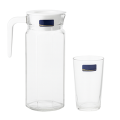 Premium Deli Glassware Water Set – 7-Piece Set (750ml Jug + 320ml Glasses)
