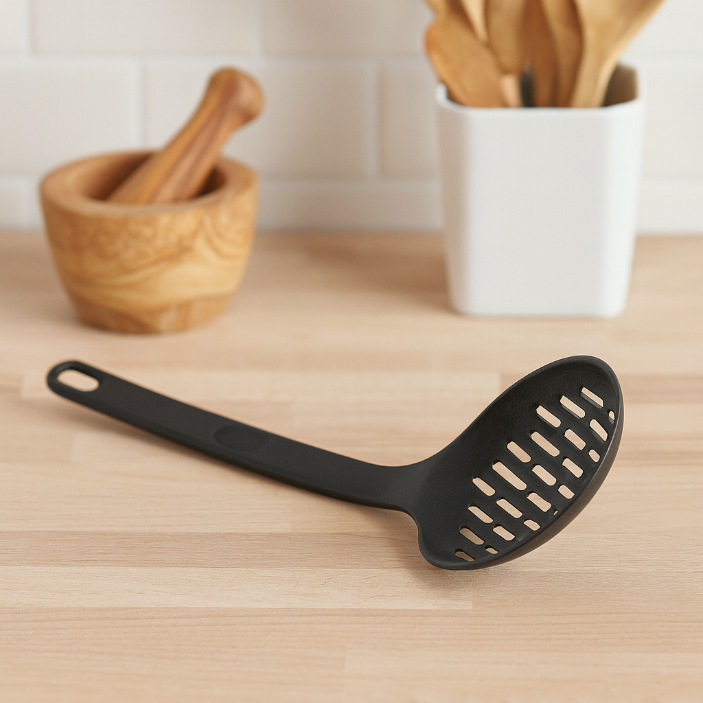 Carpe Colander – Single Cast 180° Heat-Resistant Straining Spoon for Frying, Boiling & Serving
