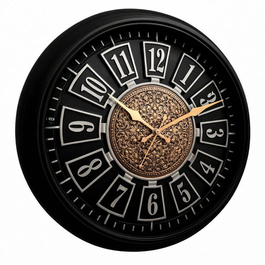 Heritage Wall Clock Trax – 14.50 Inch Luxury Ornate Decorative Wall Clock - Habitt