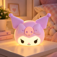 Cute Purple Character LED Night Lamp – Soft Decorative Bedside Light