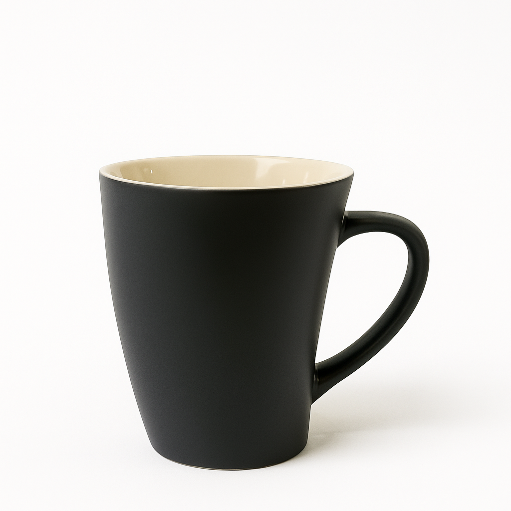 Matte Black Ceramic Mug – Elegant Minimalist Coffee & Tea Cup