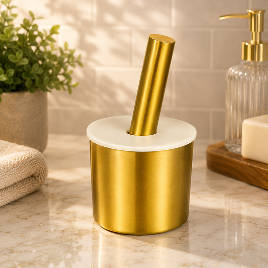 Golden Cylinder Mortar & Pestle