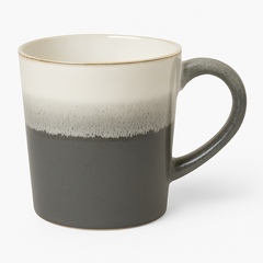 Grey &amp; Cream Ceramic Mug – Two-Tone Stoneware Coffee & Tea Cup