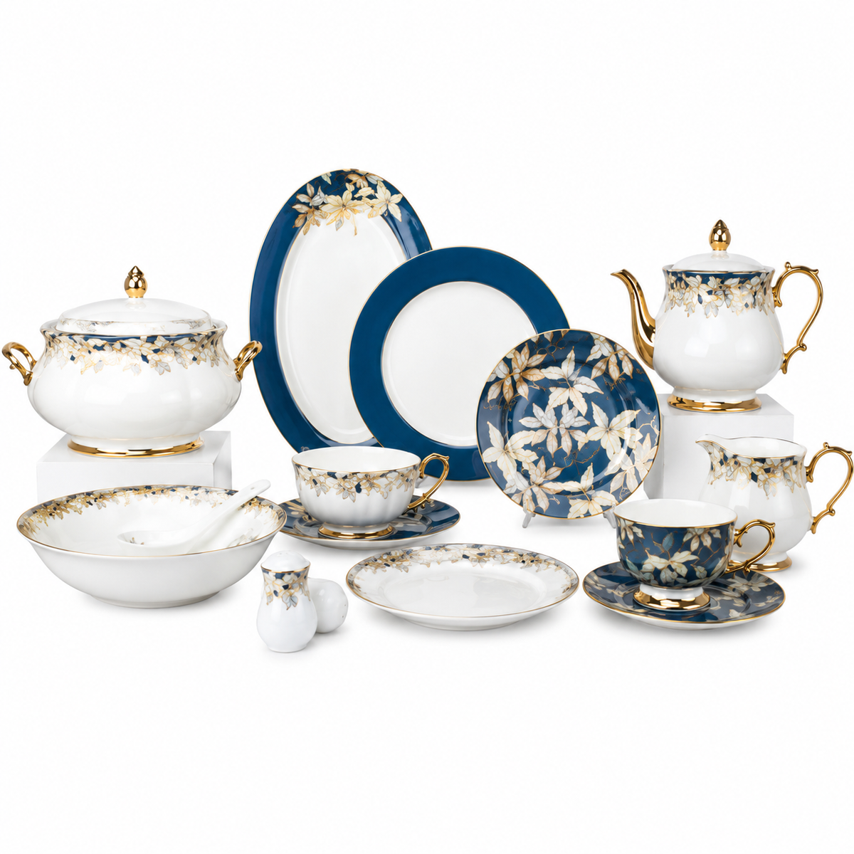 Premium Dinner Set – 65 & 89 Pieces | Complete Dinnerware Set for Family Dining & Entertaining