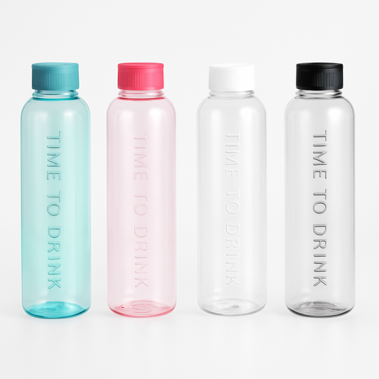 1PC 750ml Transparent Plastic Water Bottle with Leak-Proof Cap for Daily Hydration