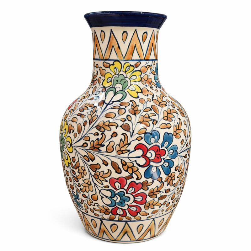 Handcrafted Ceramic Floral Vase – 11 Inch Height