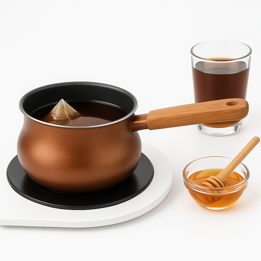 Heavy-Duty 10" Non-Stick Milk Pot with Even-Heat Base & Comfort Handle