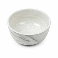 Bowl – White Marble-Style Serving Bowl