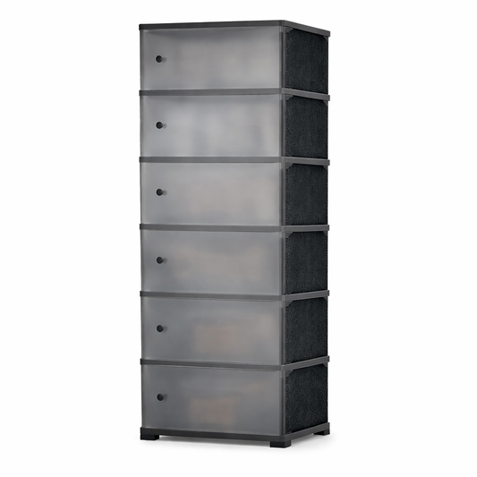 PVC Storage Cabinet 6 Layer – Multi-Purpose Plastic Drawer Organizer with Spacious Compartments - Habitt