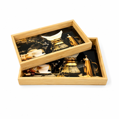 2-Piece Decorative Serving Tray Set