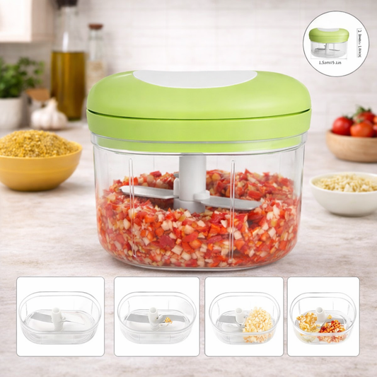 Mini Slide Cutter – Manual Vegetable &amp; Garlic Chopper - Habitt