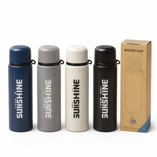 Stainless Steel Vacuum Sunshine Bottle 550ML – Insulated Thermal Water Bottle - Habitt