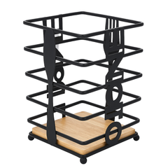 Cuisine Art Spoon Holder  Wooden Base