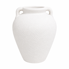Textured Matte Finish Decorative Vase Large – Modern Minimalist Home Accent - Habitt