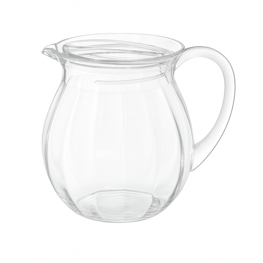 Clear Glass Lassi Jug with Lid – 6 Piece Set
