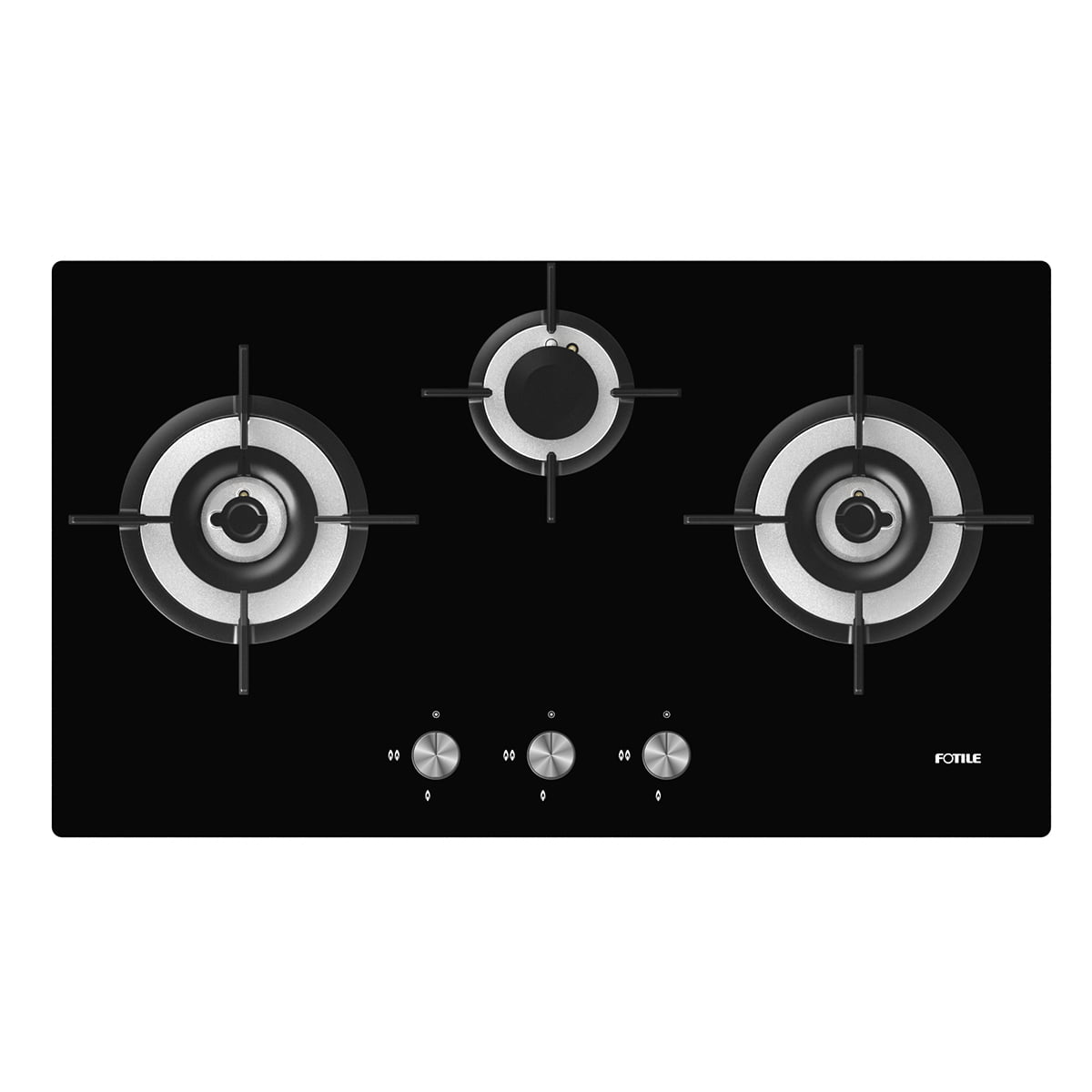 GAS HOB 3 BURNERS SUPER FLAME GLASS TOP 78312