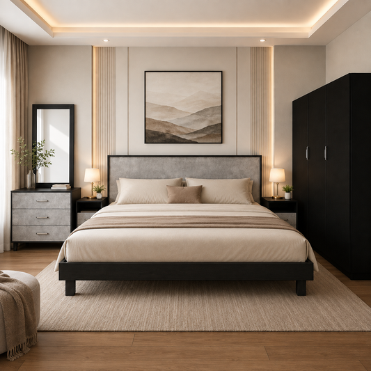 Oxford - Bed, Dresser & 3 Door Wardrobe