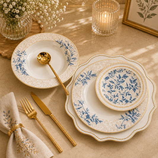 Luxe 18-Piece Plate Set | Stylish Complete Dining Tableware Set
