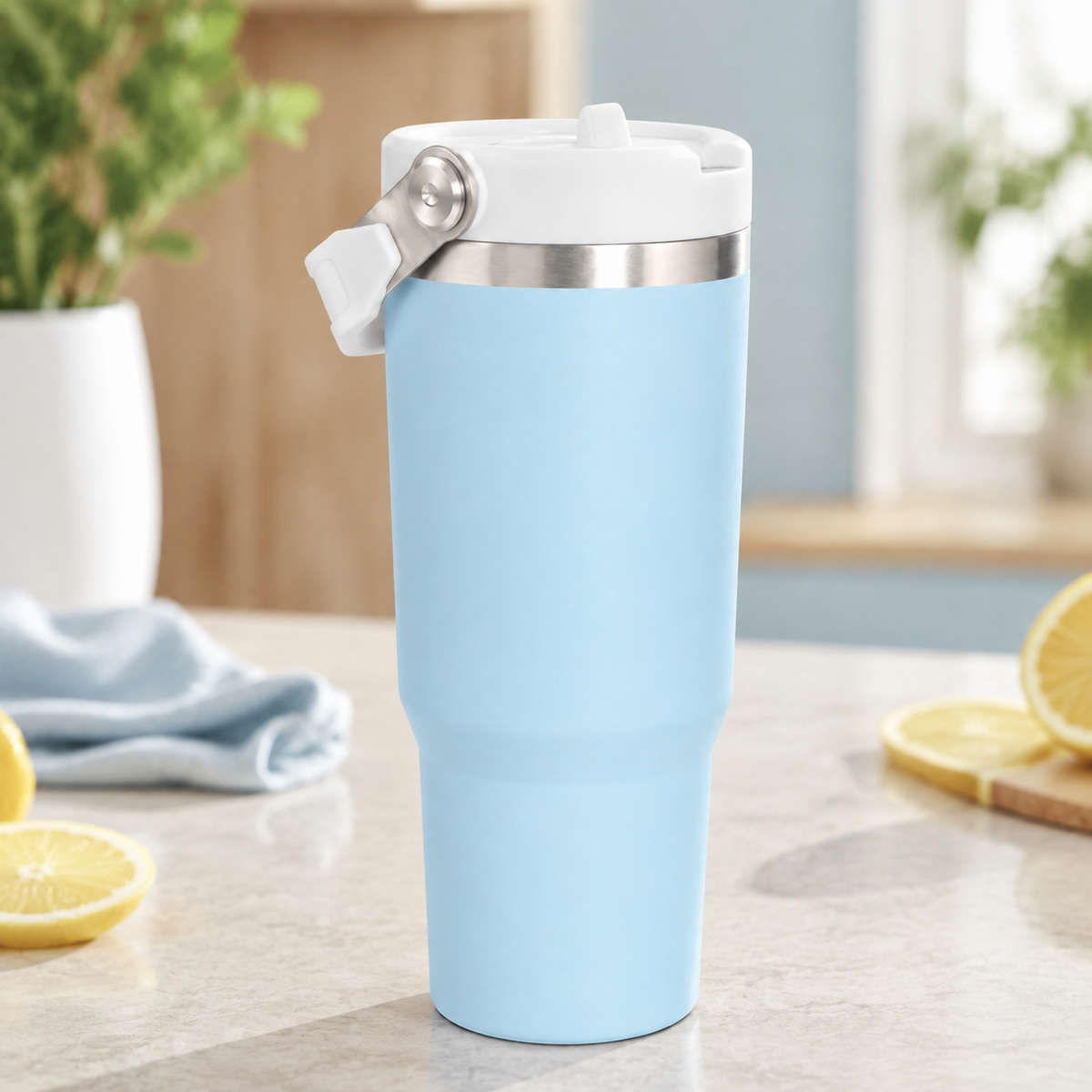 Nam Tumbler with Flip Straw 950ml Sky Blue