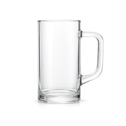 Premium Clear Glass Juice Mug 480 ml with Handle – Set of 6 | Durable Drinkware for Home, Café & Restaurant - Habitt