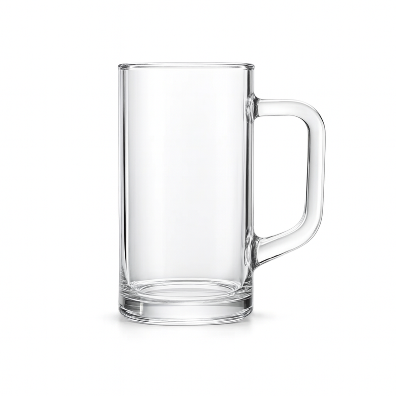 Premium Clear Glass Juice Mug 480 ml with Handle – Set of 6 | Durable Drinkware for Home, Café & Restaurant - Habitt
