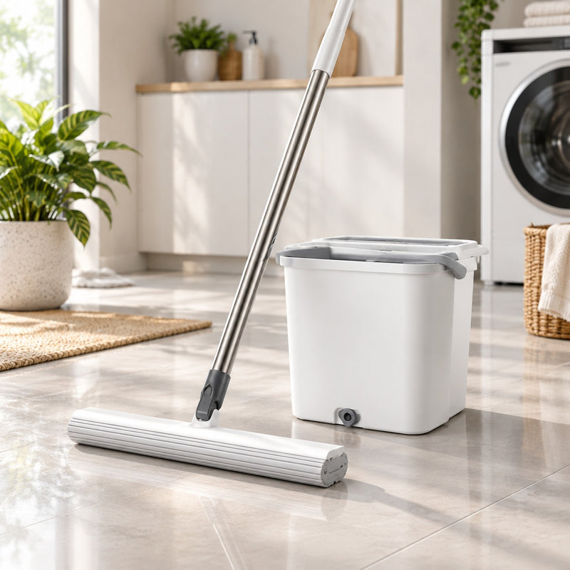 PVA Rubber Cotton Mop | Super Absorbent Floor Cleaning Mop