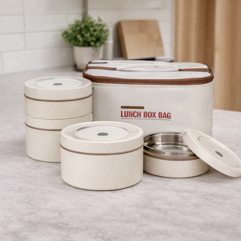 Stainless Steel Insulated 4-Piece Food Box Set