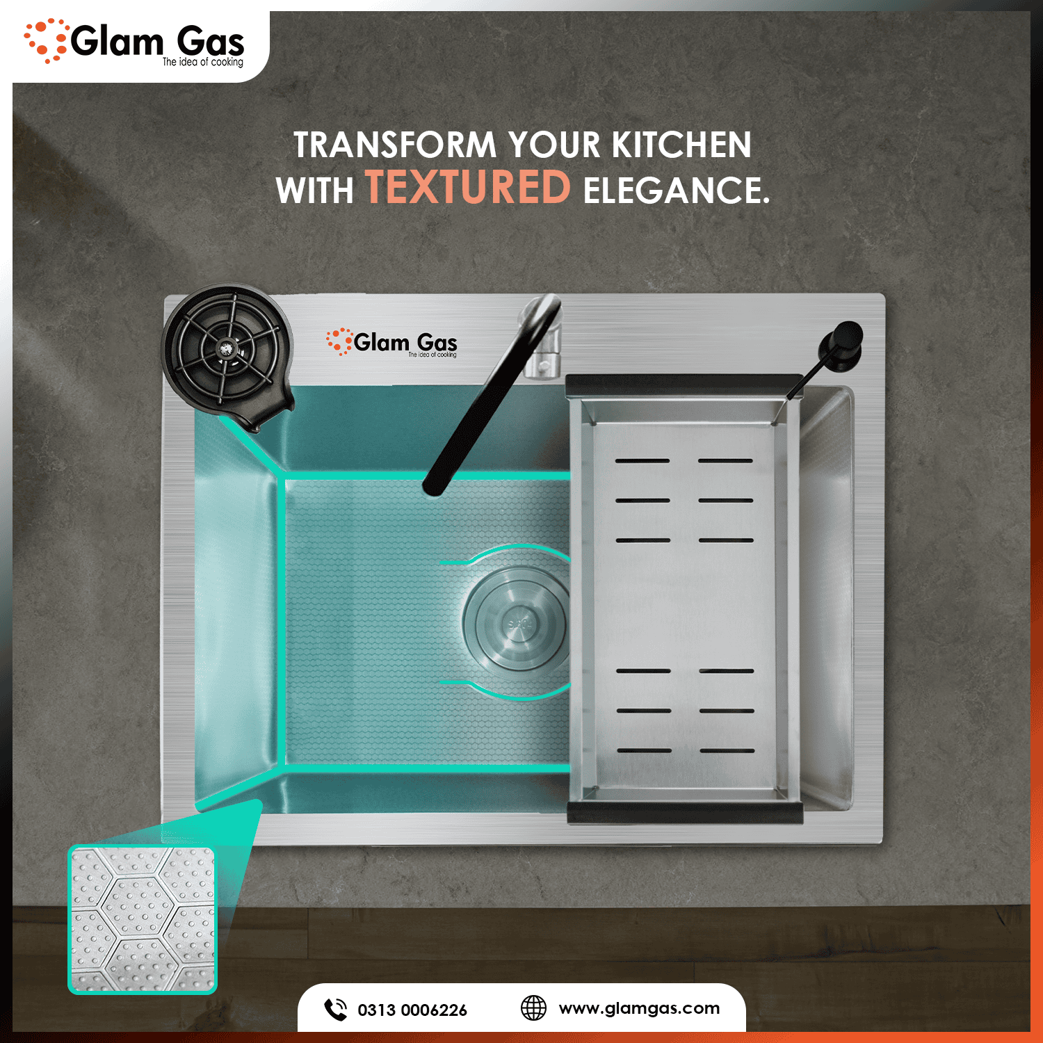 The Best GlamGas Sink LIFE STYLE 11 (Texture) in 2023 Buy Now Pakistan