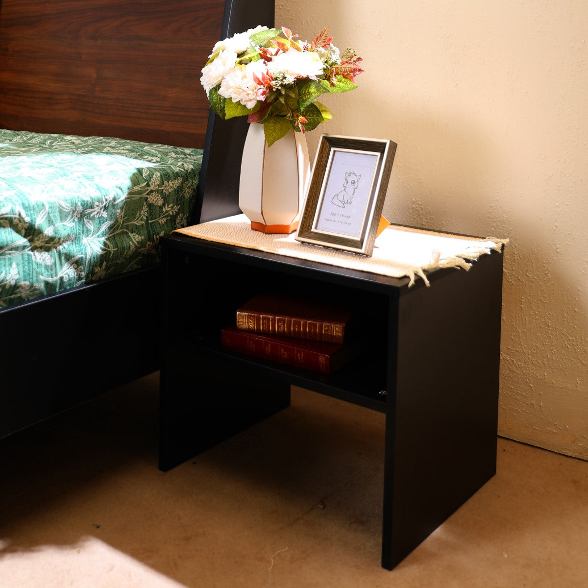 Savior King Size Bed With Two Side Tables