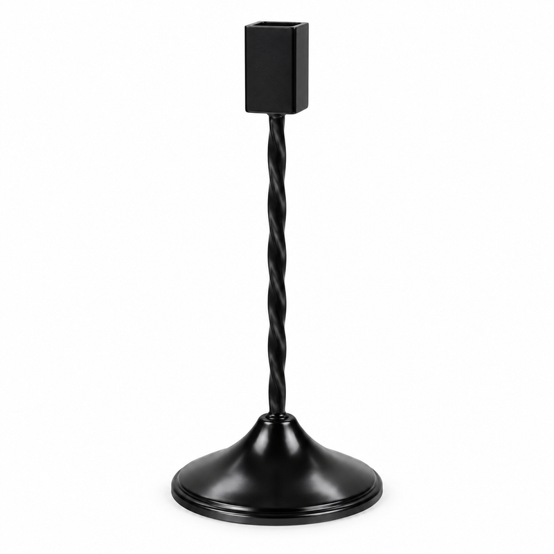 Dinner Candle Stand Set  – Black & Golden