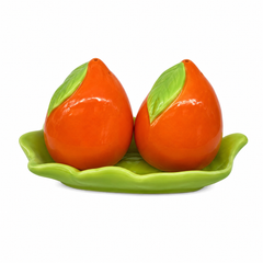 3 Pcs Orange Salt & Pepper Set with Tray – Fruit Design Seasoning Set